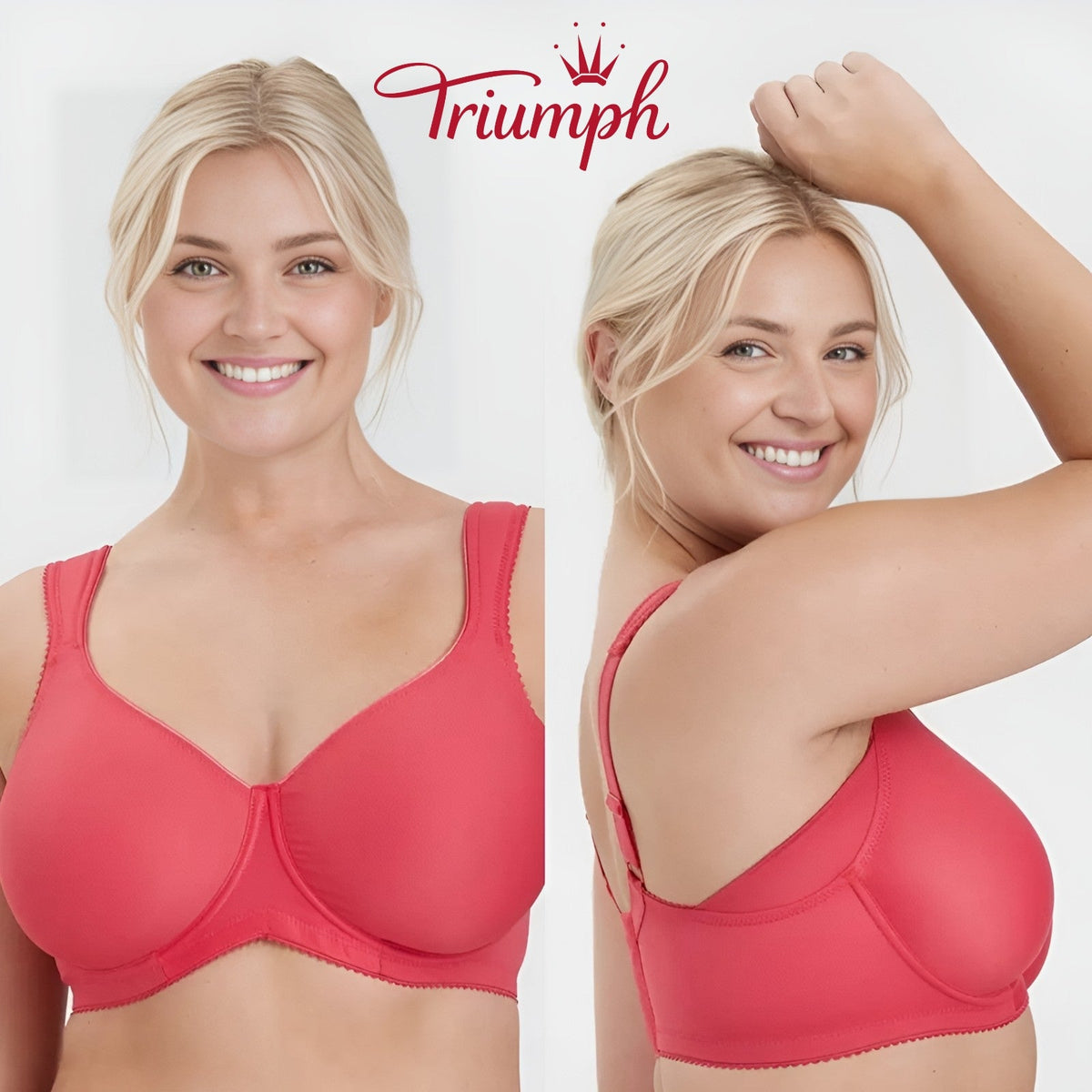 Triumph – (4 kosi) modrček z velikimi košaricami in push-up vzorcem